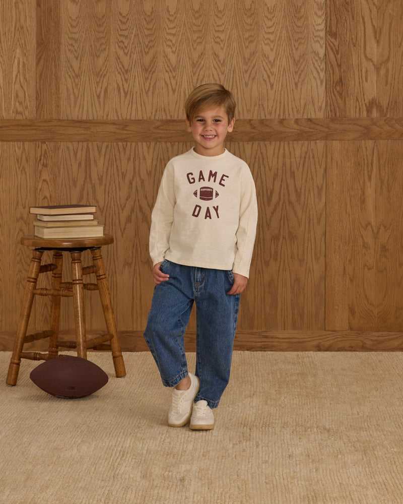 Long Sleeve Paneled Tee || Game Day, , Rylee + Cru - All The Little Bows