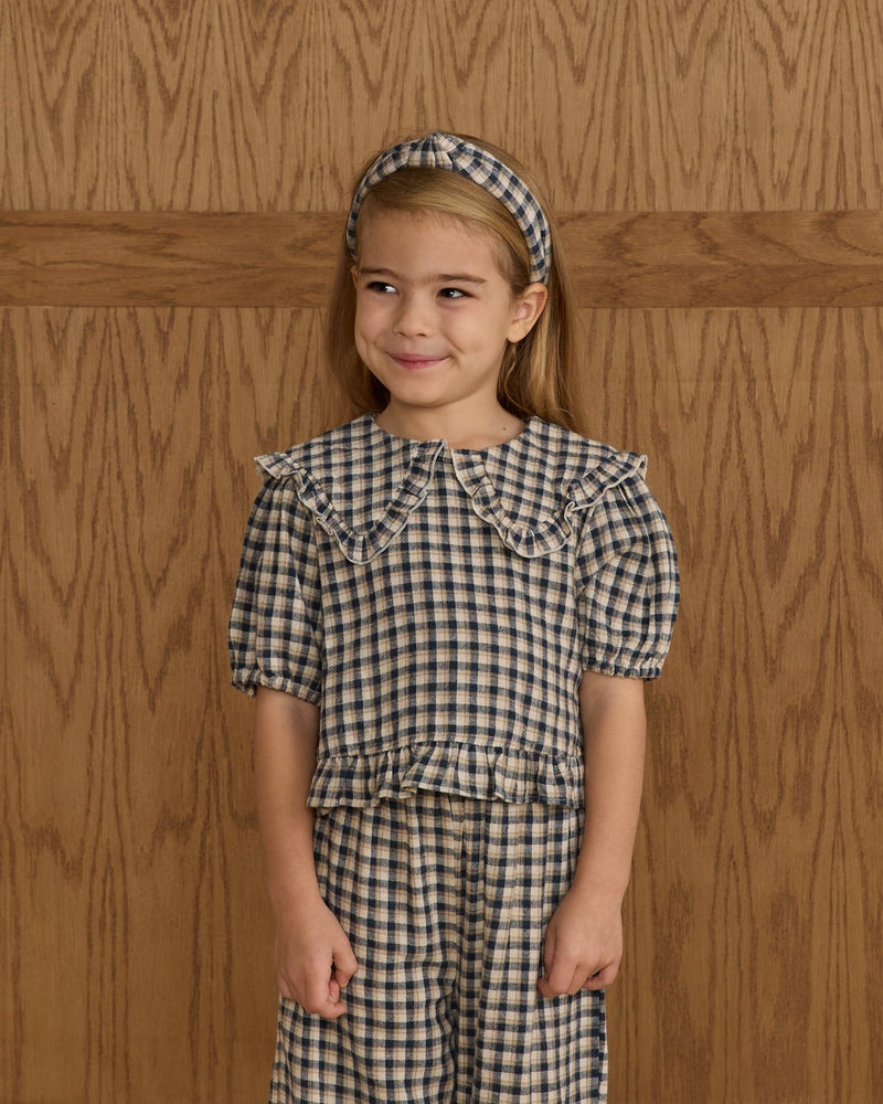 Prairie Blouse || Navy Check, , Rylee + Cru - All The Little Bows