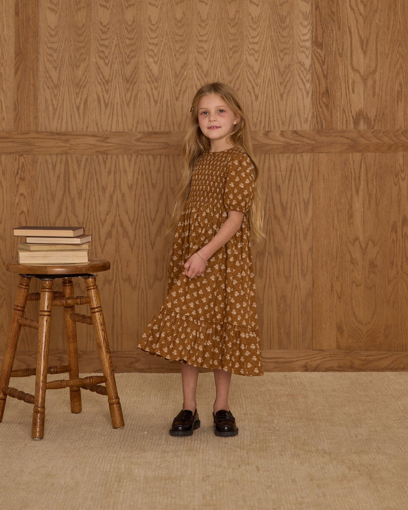Lydia Dress || Golden Fleur, , Rylee + Cru - All The Little Bows