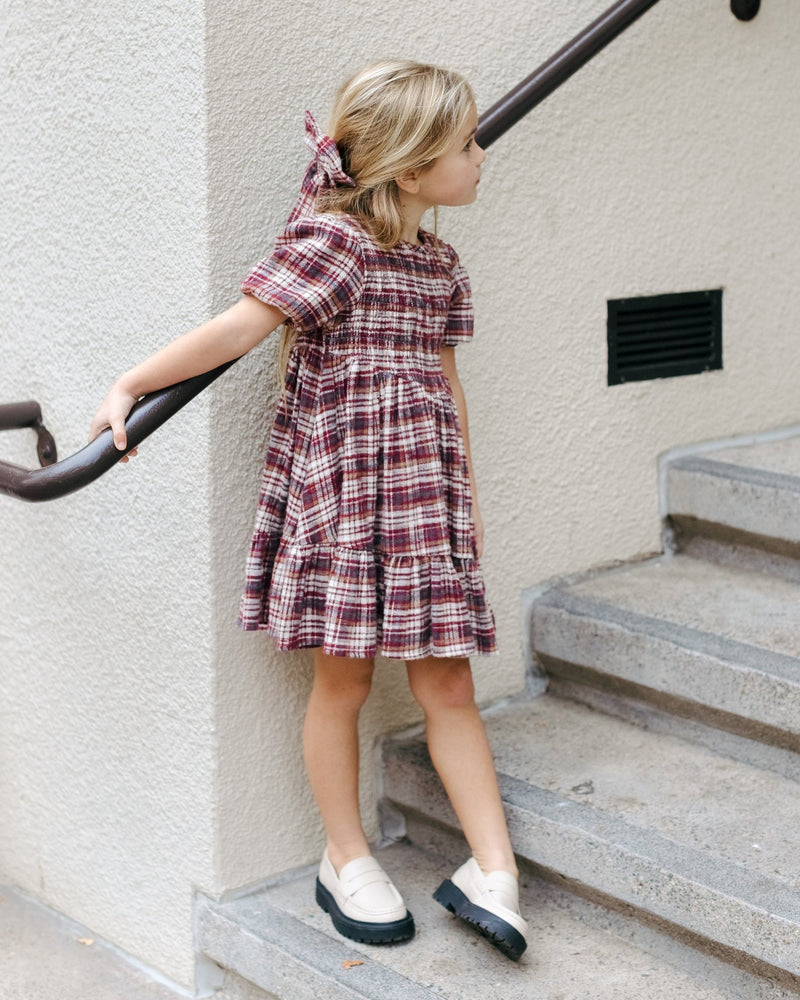 India Dress || Burgundy Plaid, , Rylee + Cru - All The Little Bows