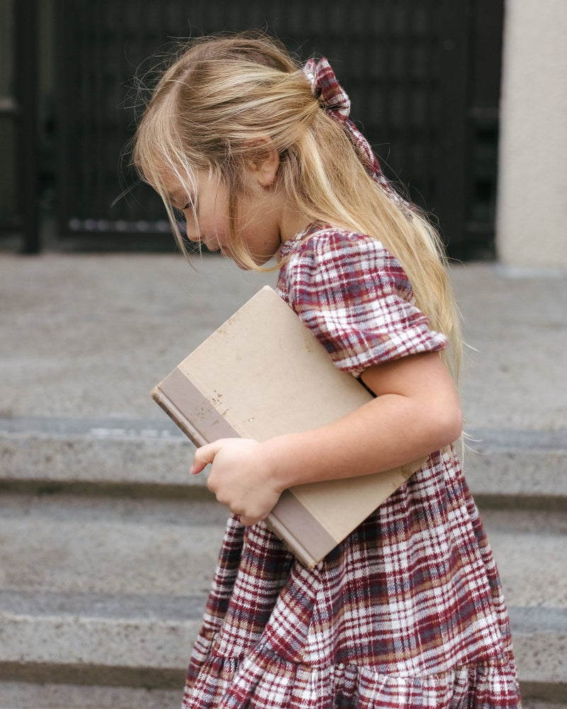 India Dress || Burgundy Plaid, , Rylee + Cru - All The Little Bows