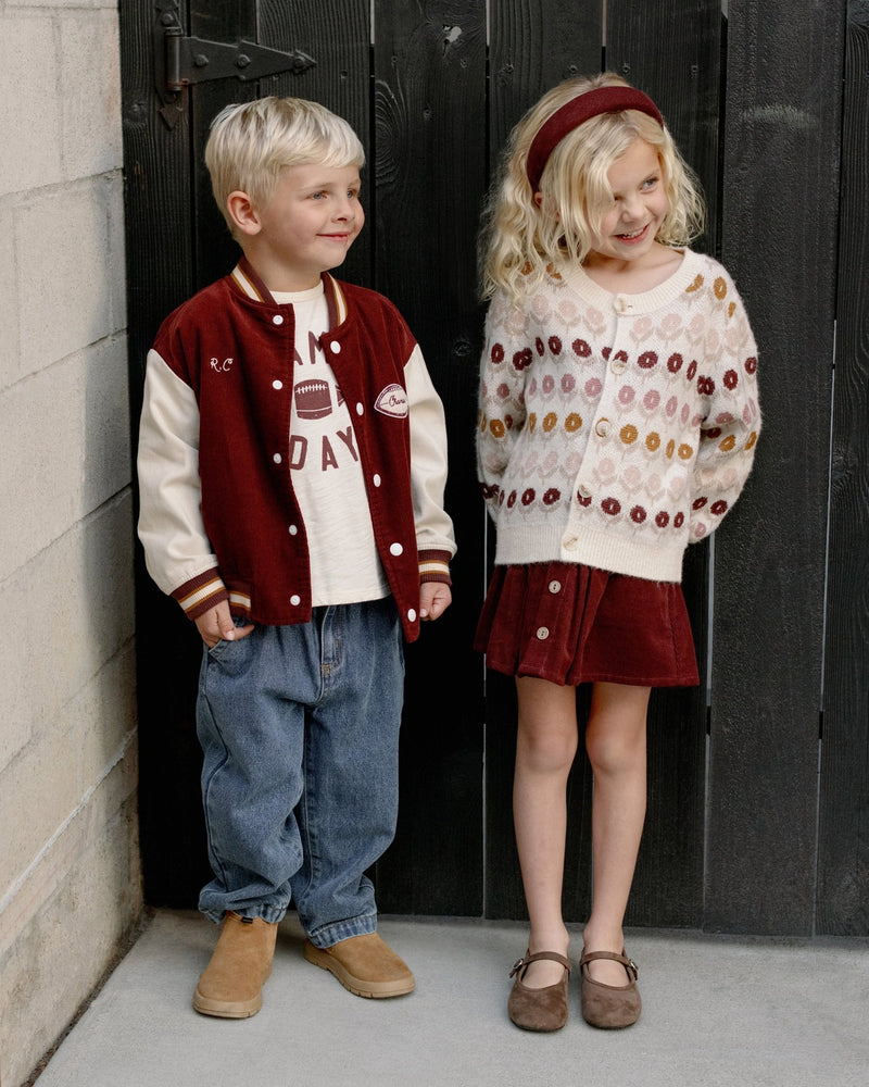 Cheyenne Cardigan || Floral Jacquard, , Rylee + Cru - All The Little Bows