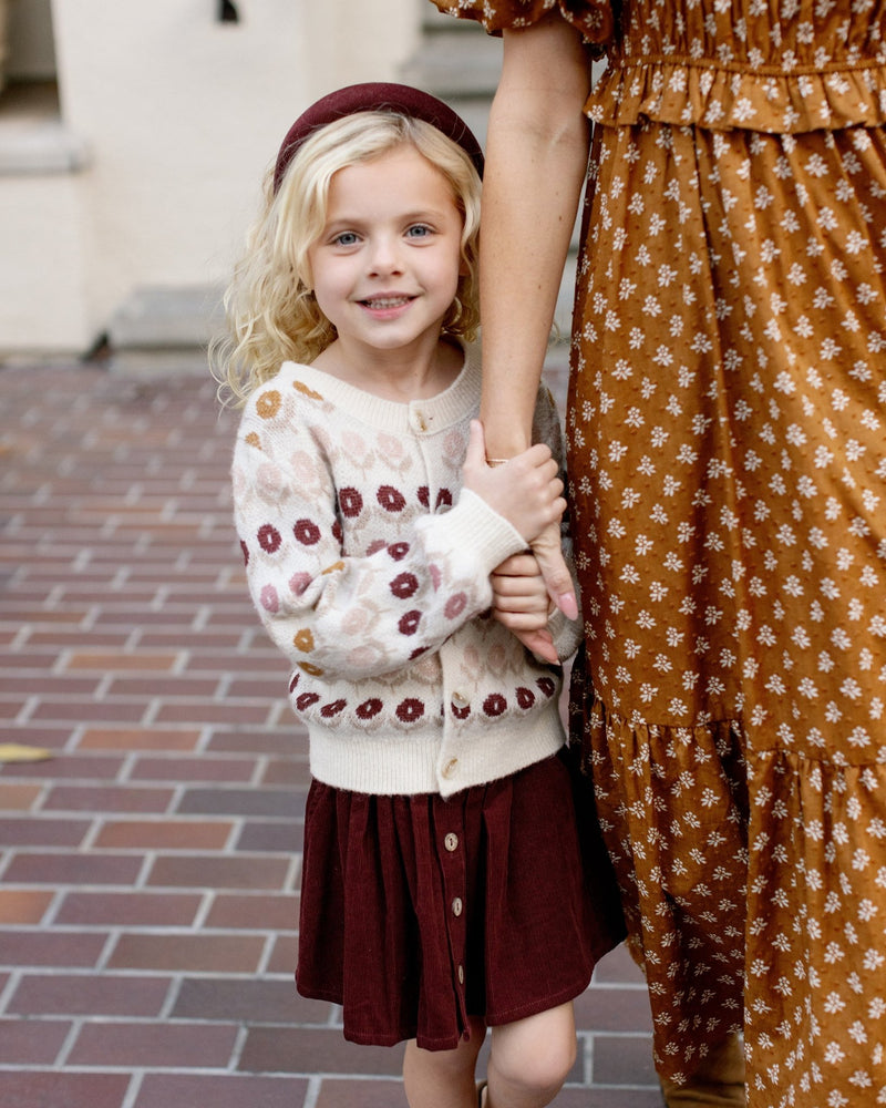 Cheyenne Cardigan || Floral Jacquard, , Rylee + Cru - All The Little Bows