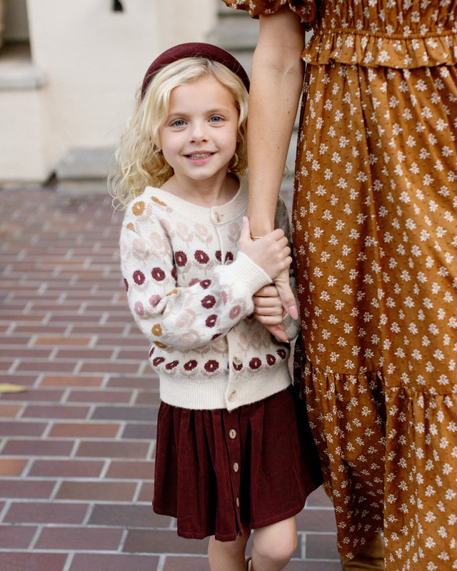 Cheyenne Cardigan || Floral Jacquard, , Rylee + Cru - All The Little Bows