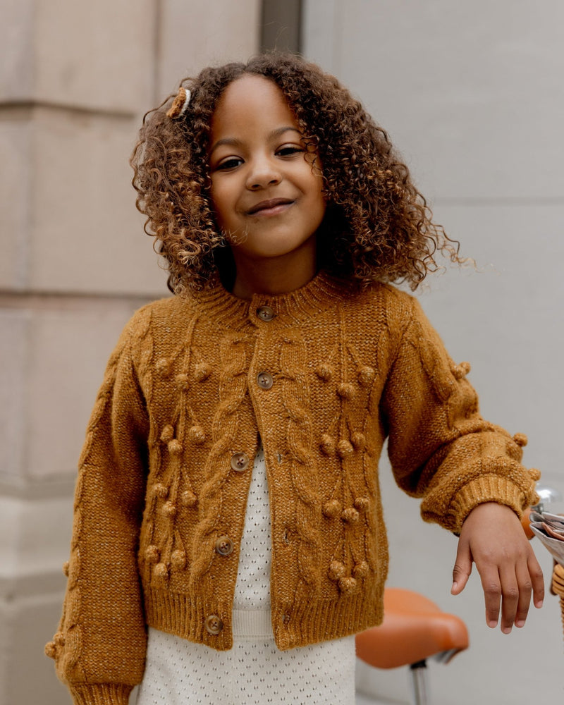 Bobble Cardigan || Golden, , Rylee + Cru - All The Little Bows