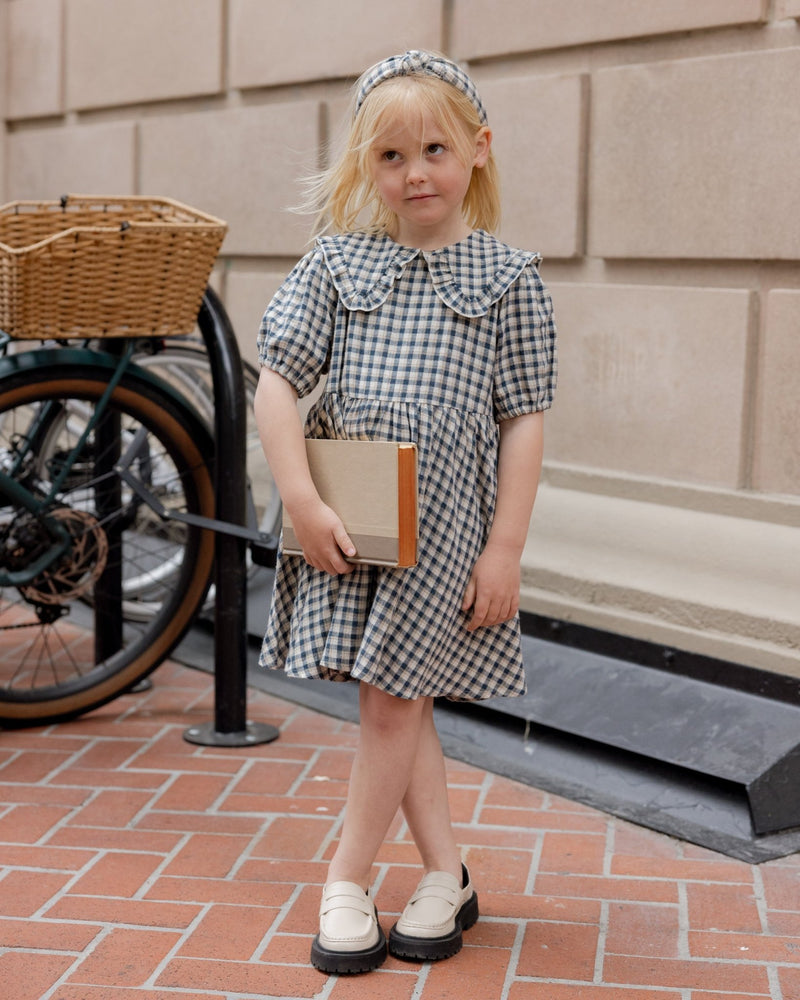Camille Dress || Navy Check, , Rylee + Cru - All The Little Bows