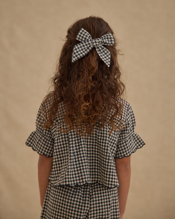 Bow || Black Gingham