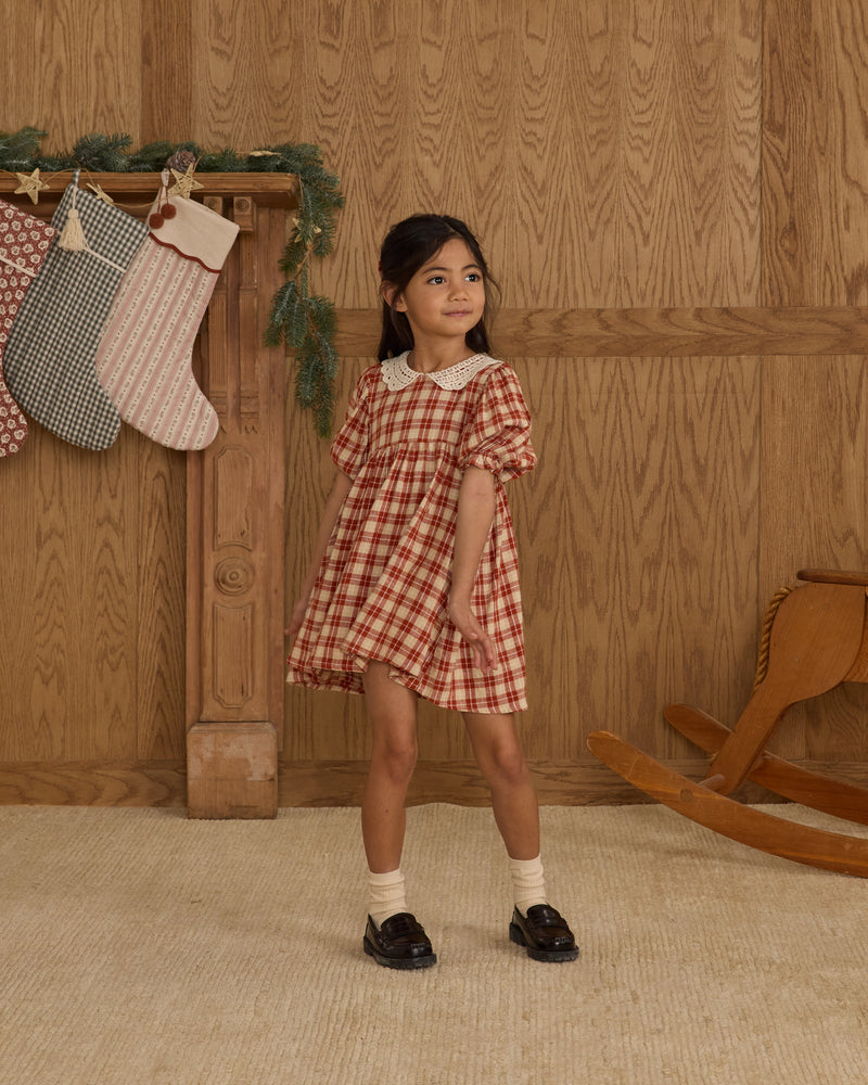 Heidi Dress || Red Plaid