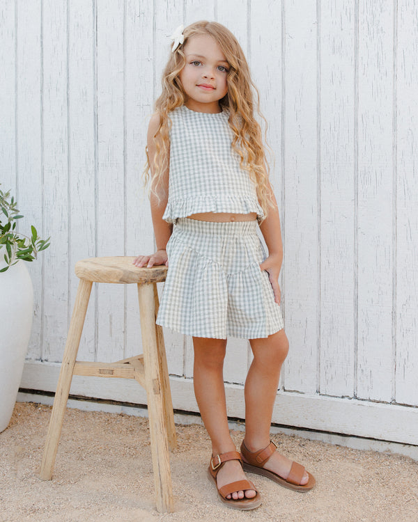 Sparrow Skirt || Eucalyptus Gingham