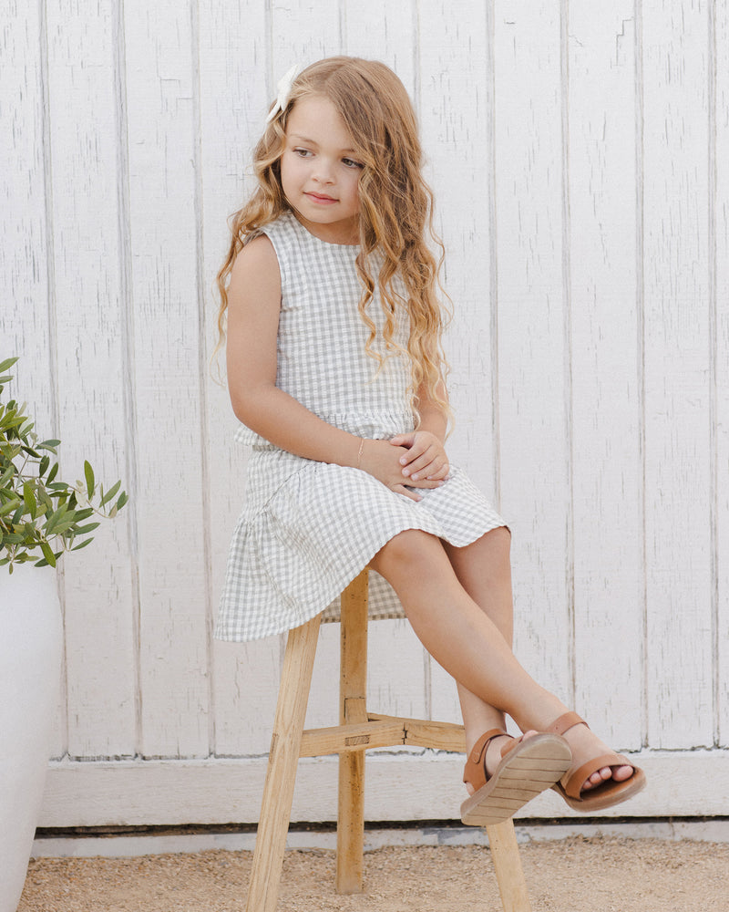 Sparrow Skirt || Eucalyptus Gingham