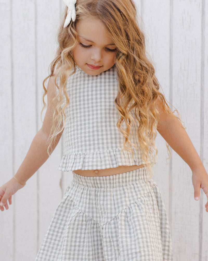 Oceanside Top || Eucalyptus Gingham