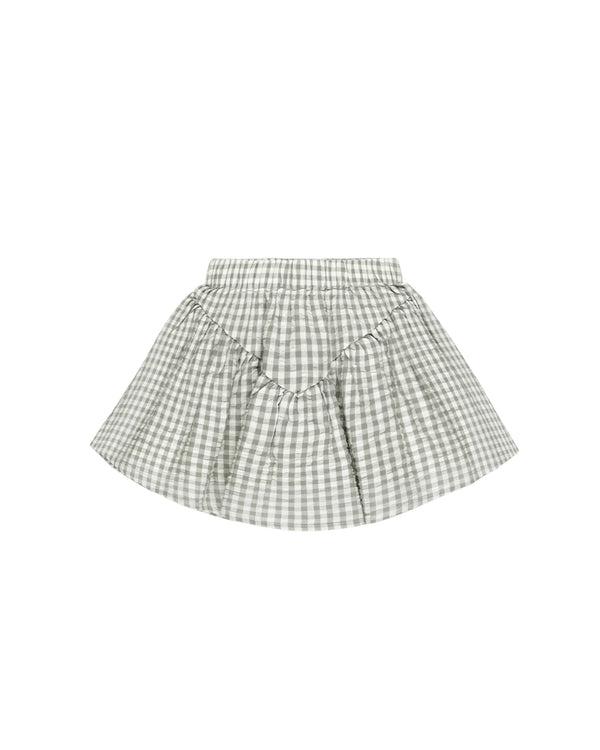 Sparrow Skirt || Eucalyptus Gingham