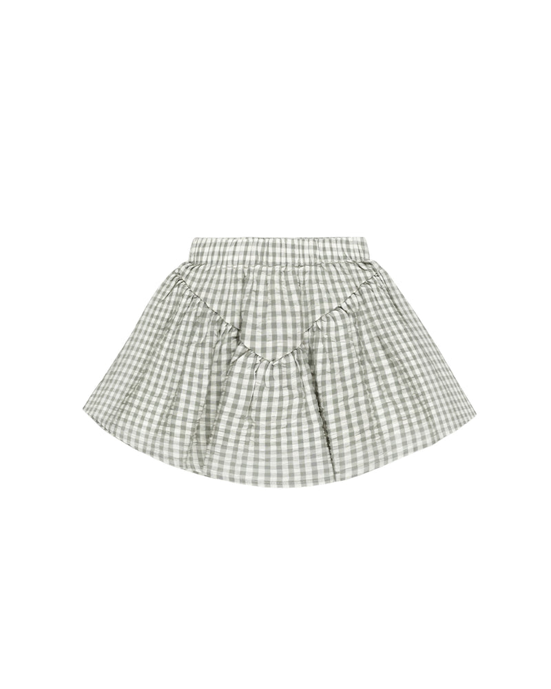 Sparrow Skirt || Eucalyptus Gingham