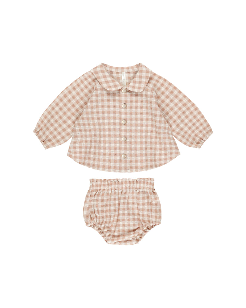 Nellie Set || Pink Gingham