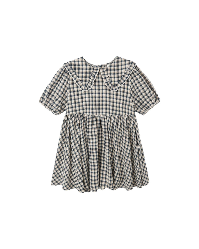 Camille Dress || Navy Check, , Rylee + Cru - All The Little Bows