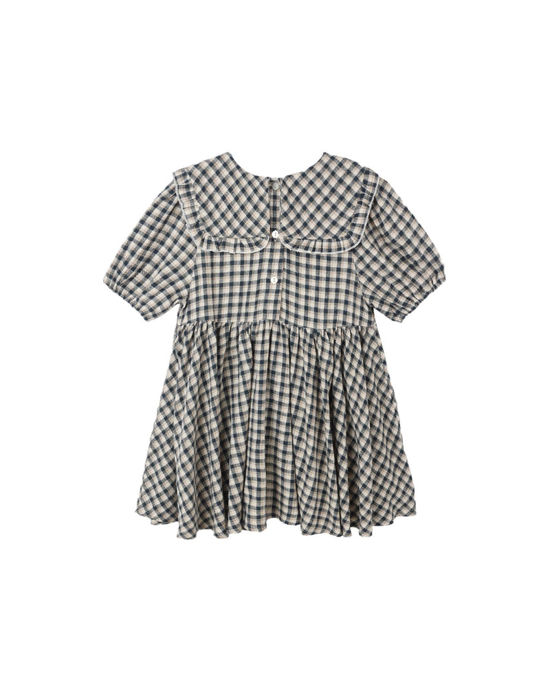 Camille Dress || Navy Check, , Rylee + Cru - All The Little Bows