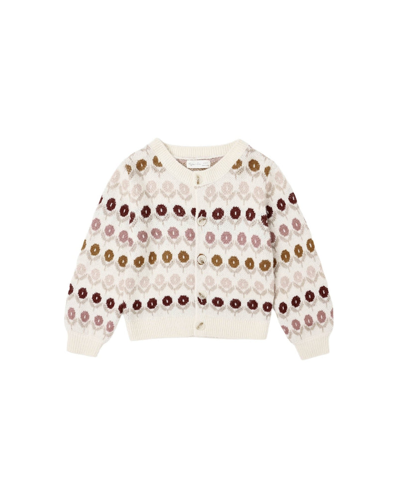 Cheyenne Cardigan || Floral Jacquard, , Rylee + Cru - All The Little Bows