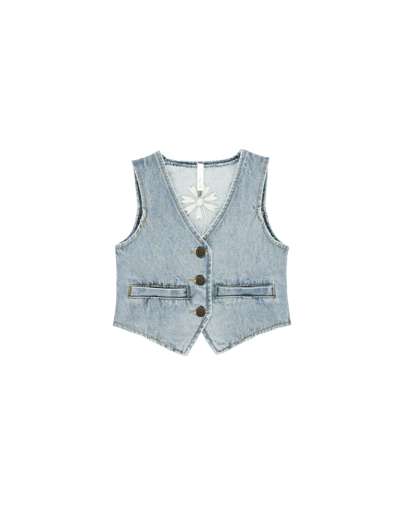 Denim Vest || Light Washed Denim