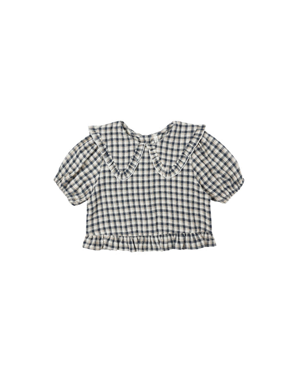 Prairie Blouse || Navy Check