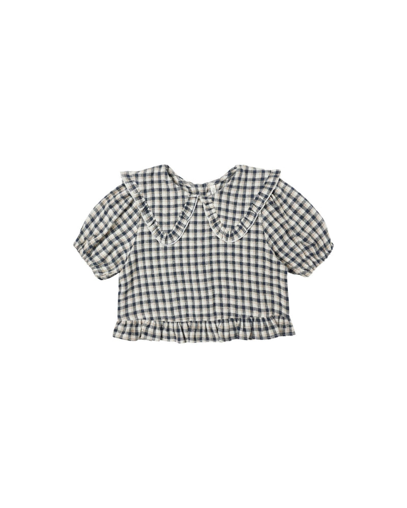 Prairie Blouse || Navy Check, , Rylee + Cru - All The Little Bows