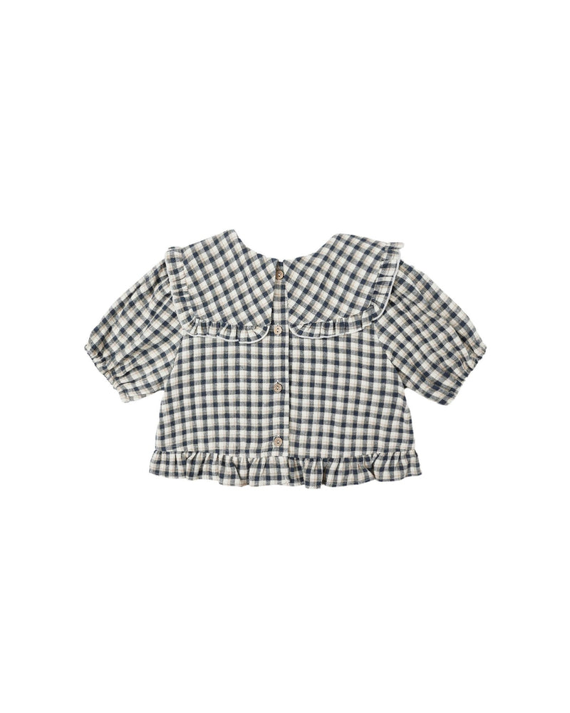Prairie Blouse || Navy Check, , Rylee + Cru - All The Little Bows
