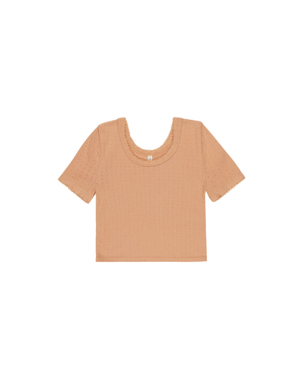 Pointelle Tee || Grapefruit (+ Teen)