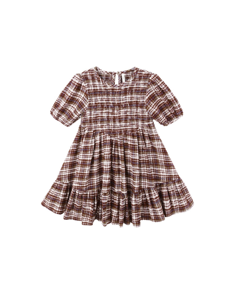 India Dress || Burgundy Plaid, , Rylee + Cru - All The Little Bows