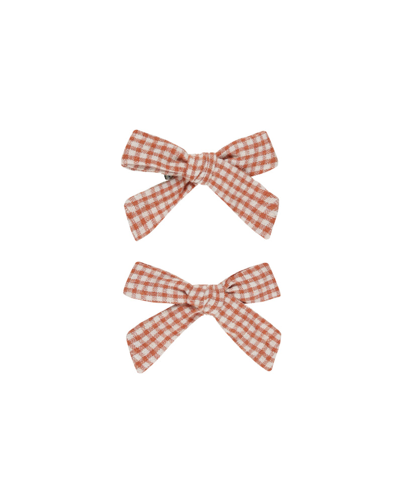 Bows, Set of 2 || Poppy Gingham