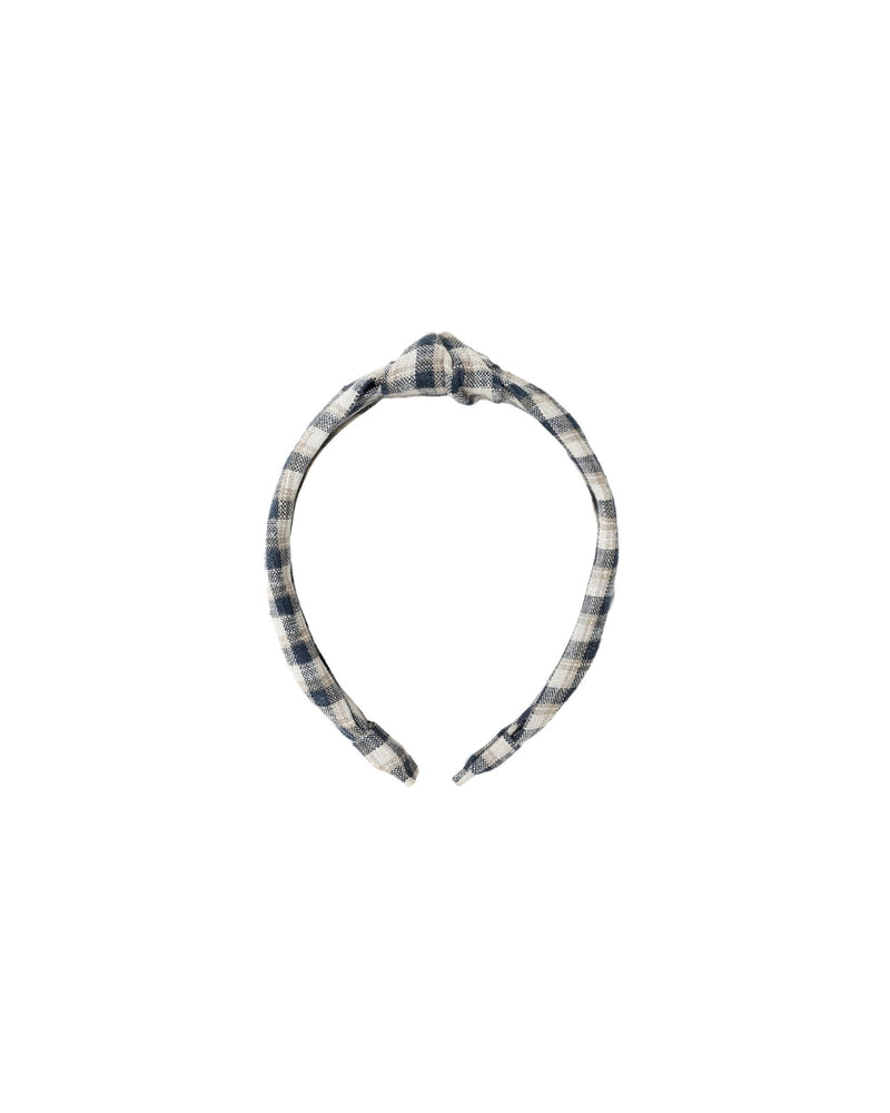 Knotted Headband || Navy Check, , Rylee + Cru - All The Little Bows
