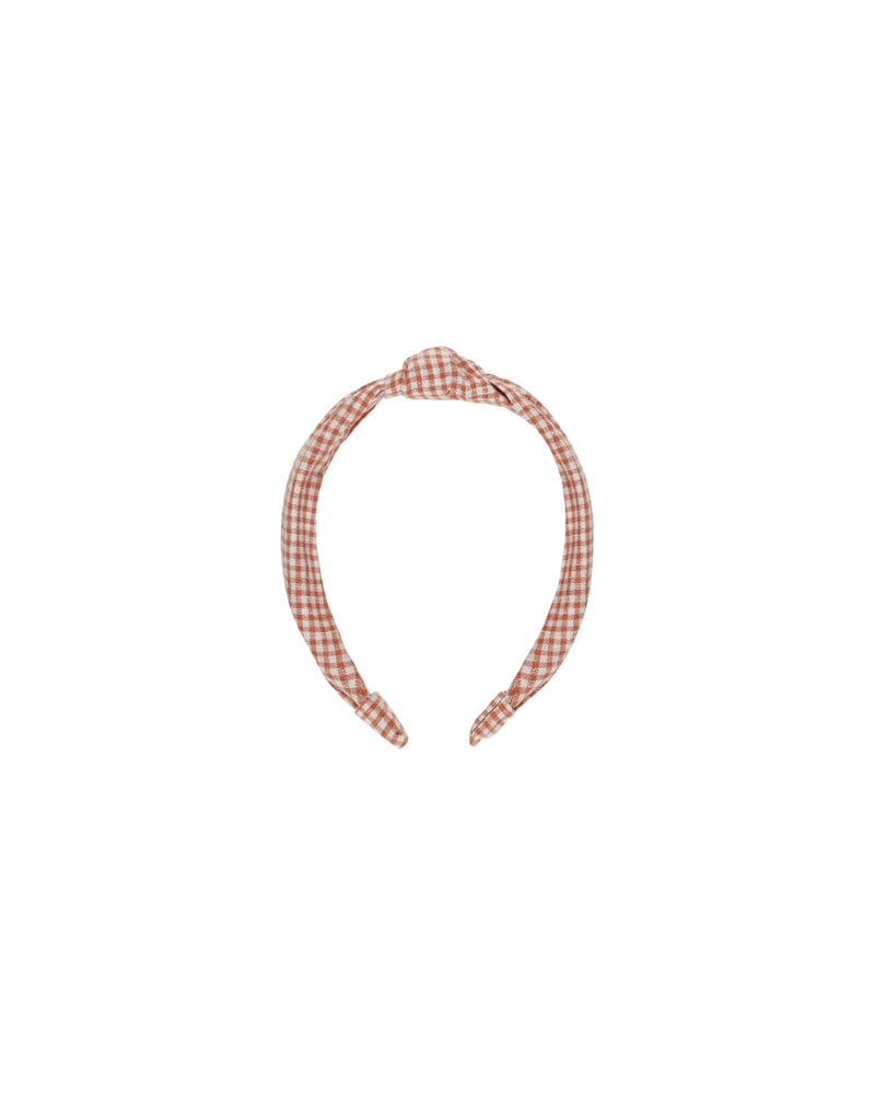 Knotted Headband || Poppy Gingham