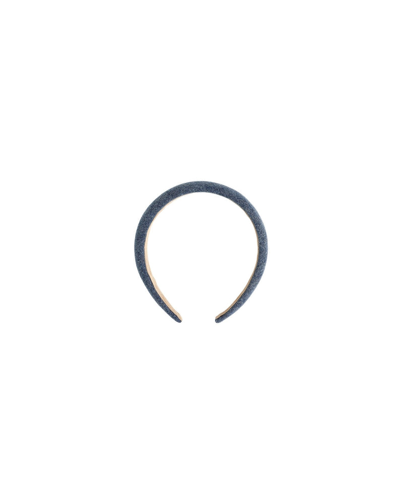 Padded Headband || Indigo Denim, , Rylee + Cru - All The Little Bows