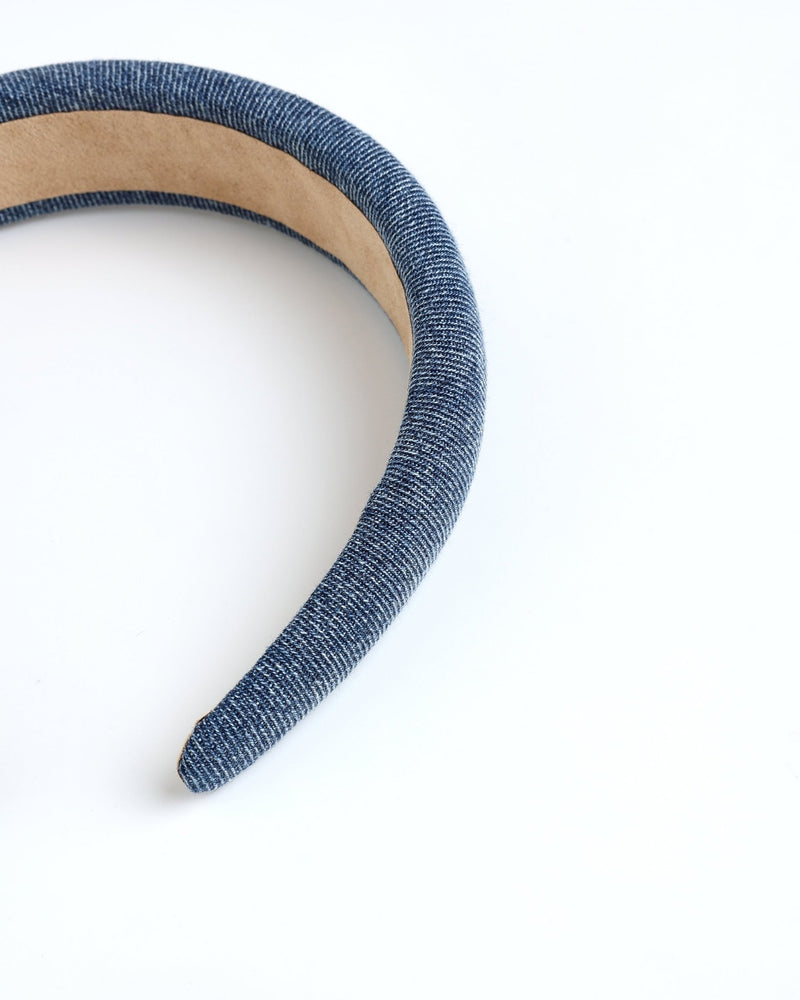 Padded Headband || Indigo Denim, , Rylee + Cru - All The Little Bows