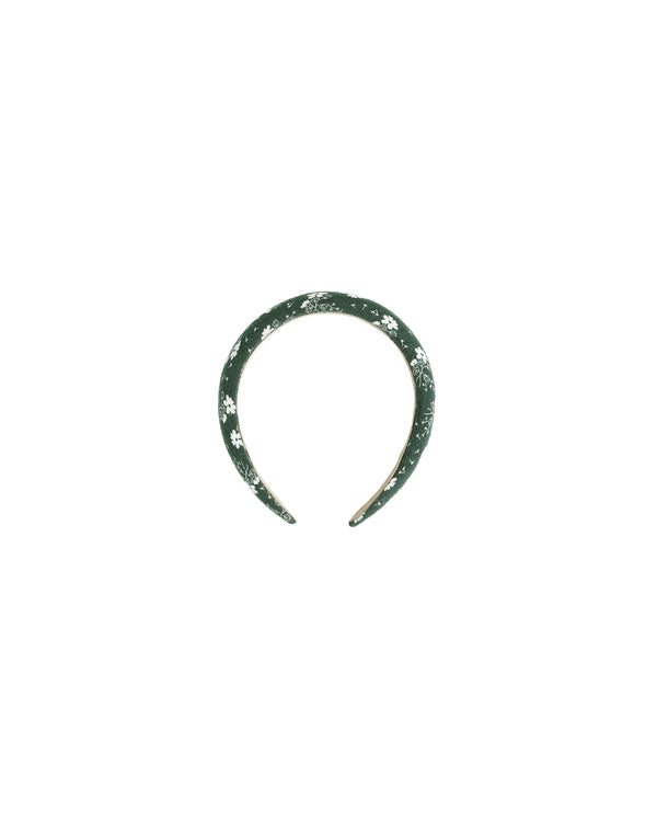 Padded Headband || Green Ditsy