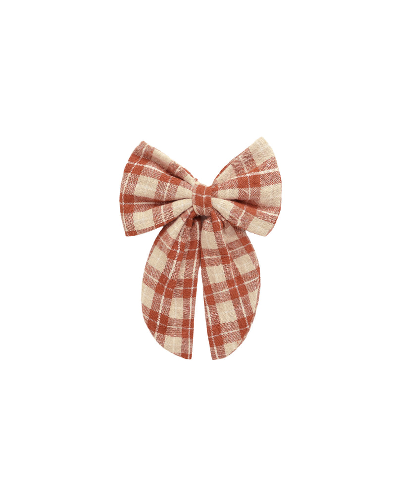 Oversized Bow || Red Plaid