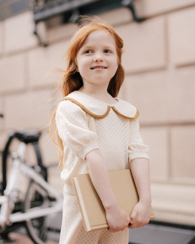Pointelle Collared Top || Natural, , Rylee + Cru - All The Little Bows