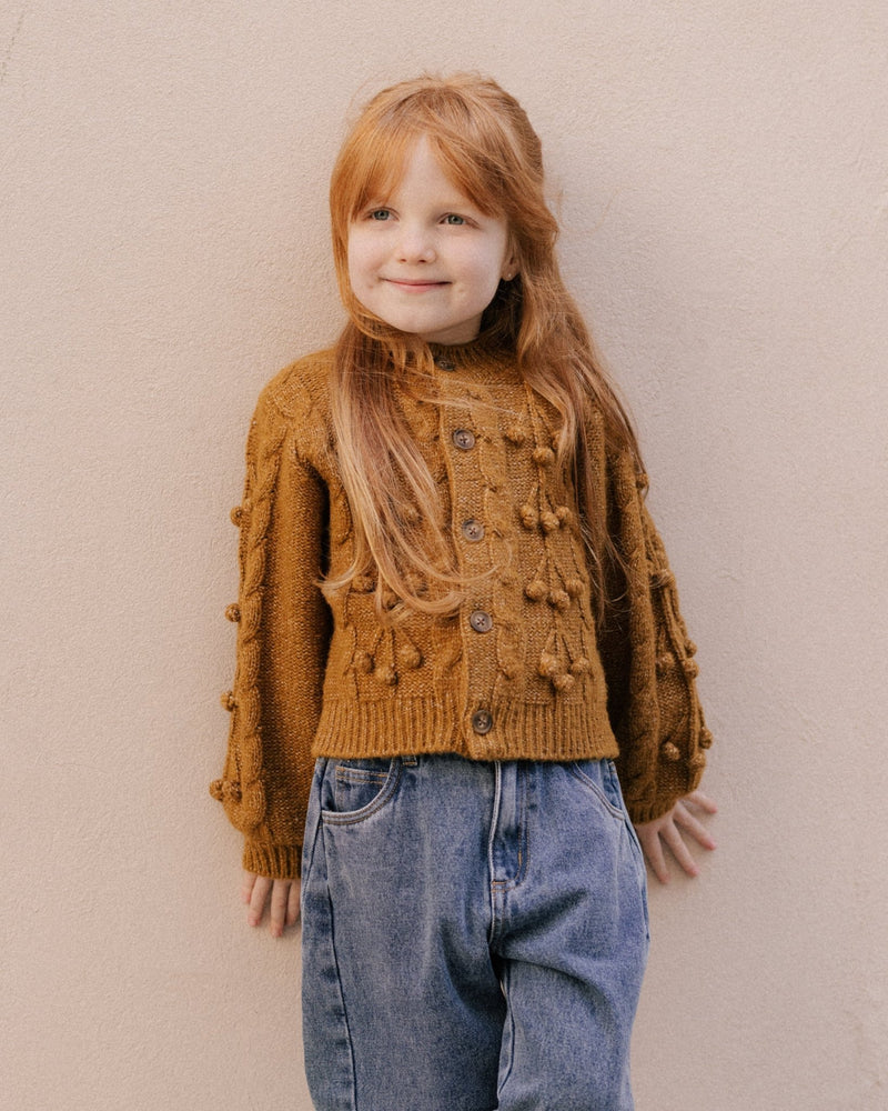 Bobble Cardigan || Golden, , Rylee + Cru - All The Little Bows