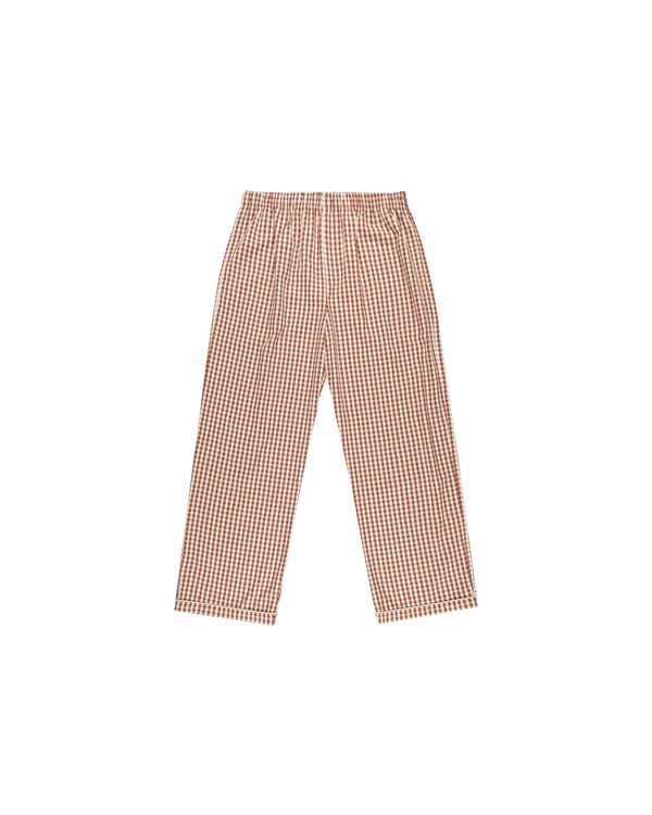 Men's Pajama Pant || Brick Gingham