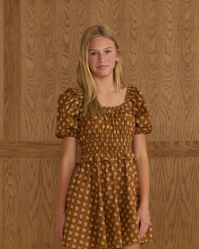 Shayla Dress || Golden Fleur - Teen, , Rylee + Cru - All The Little Bows