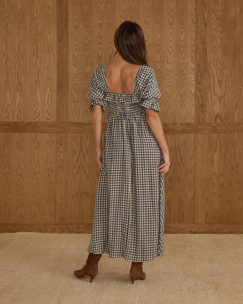 Women's Birdie Dress || Navy Check, , Rylee + Cru - All The Little Bows