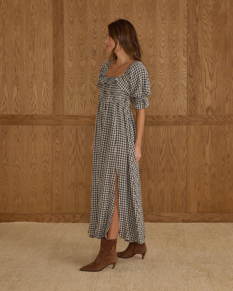 Women's Birdie Dress || Navy Check, , Rylee + Cru - All The Little Bows