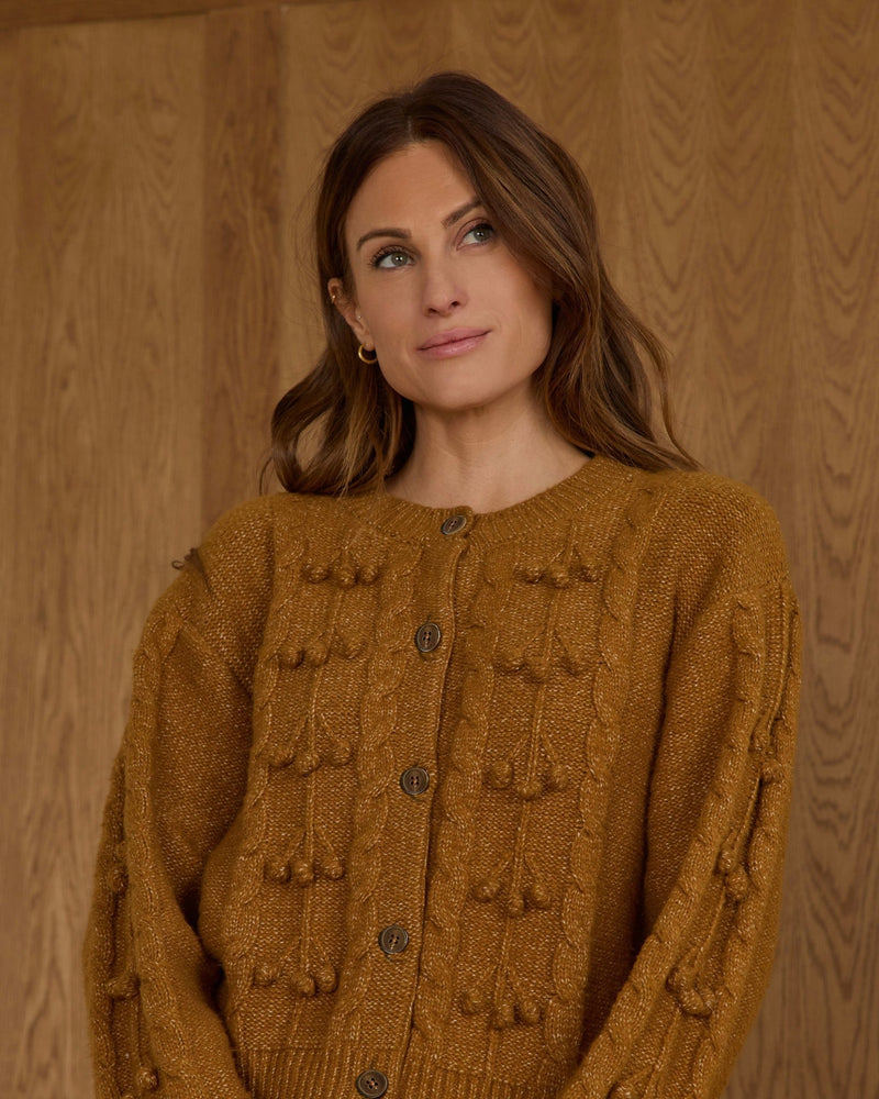 Women's Bobble Cardigan || Golden, , Rylee + Cru - All The Little Bows