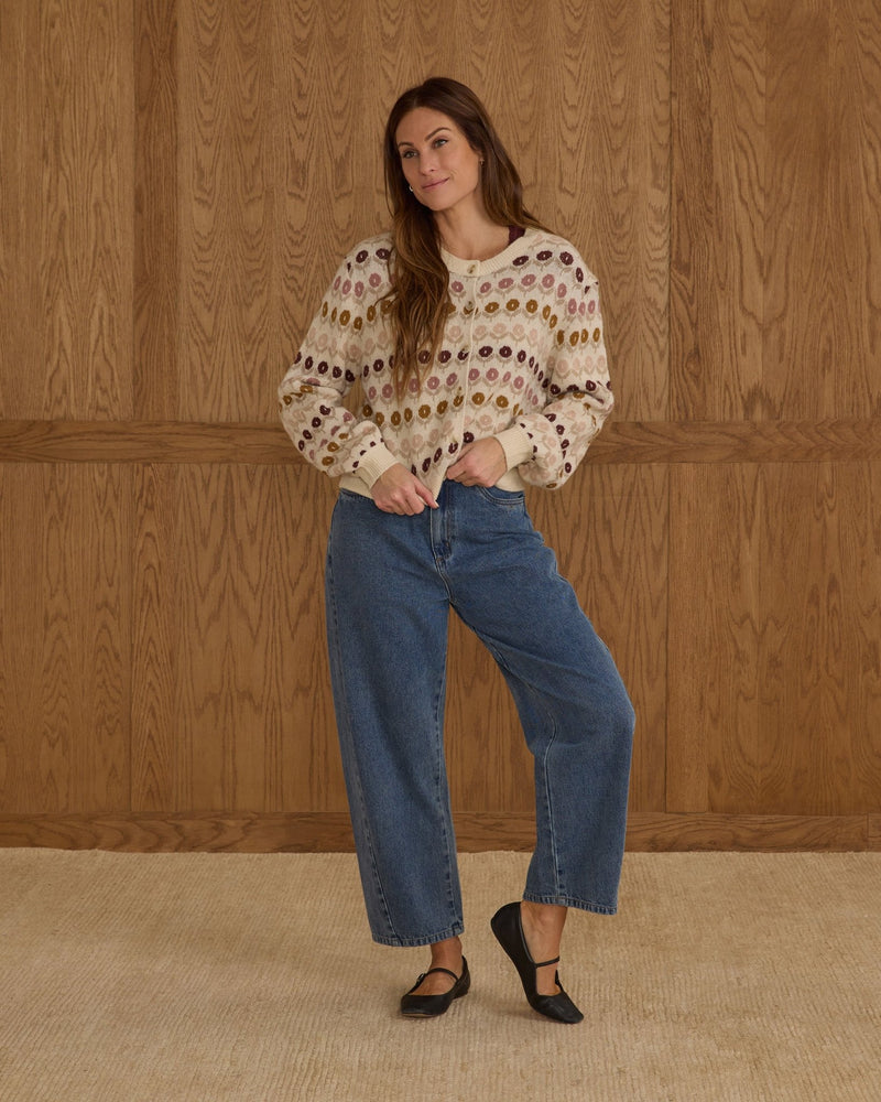 Women's Cheyenne Cardigan || Floral Jacquard, , Rylee + Cru - All The Little Bows
