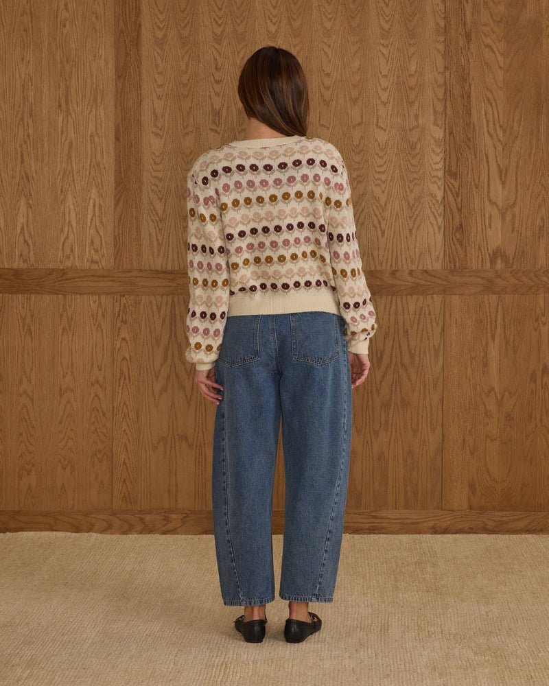 Women's Cheyenne Cardigan || Floral Jacquard, , Rylee + Cru - All The Little Bows