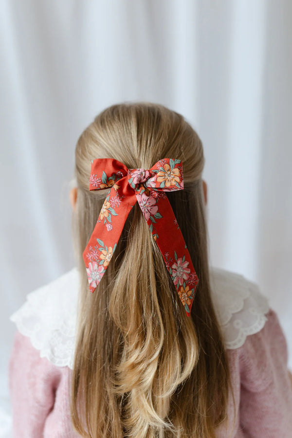 Long Tail Liberty Fabric Hair Bow | Lynda Anne