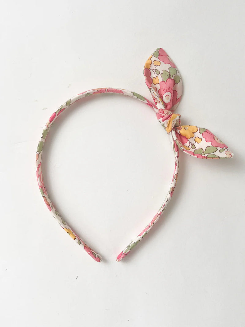 Alice Bow Headband | Liberty - Betsy Pink Sparkle