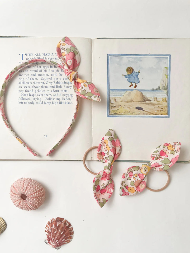 Alice Bow Headband | Liberty - Betsy Pink Sparkle