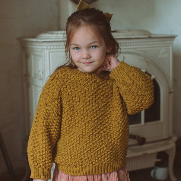 Scrabble Jumper | Golden Olive Organic Cotton Knit