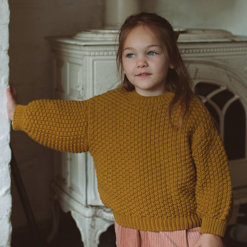 Scrabble Jumper | Golden Olive Organic Cotton Knit