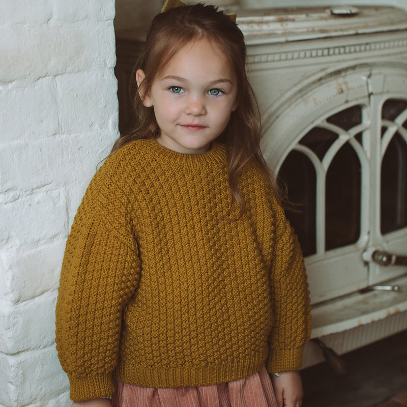 Scrabble Jumper | Golden Olive Organic Cotton Knit