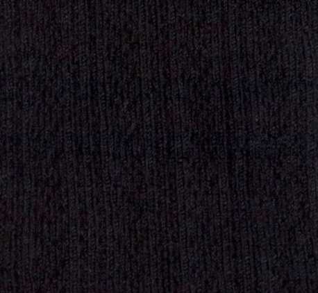 Angélique - Pointelle Merino Wool Tights - Noir de Charbon (Black)